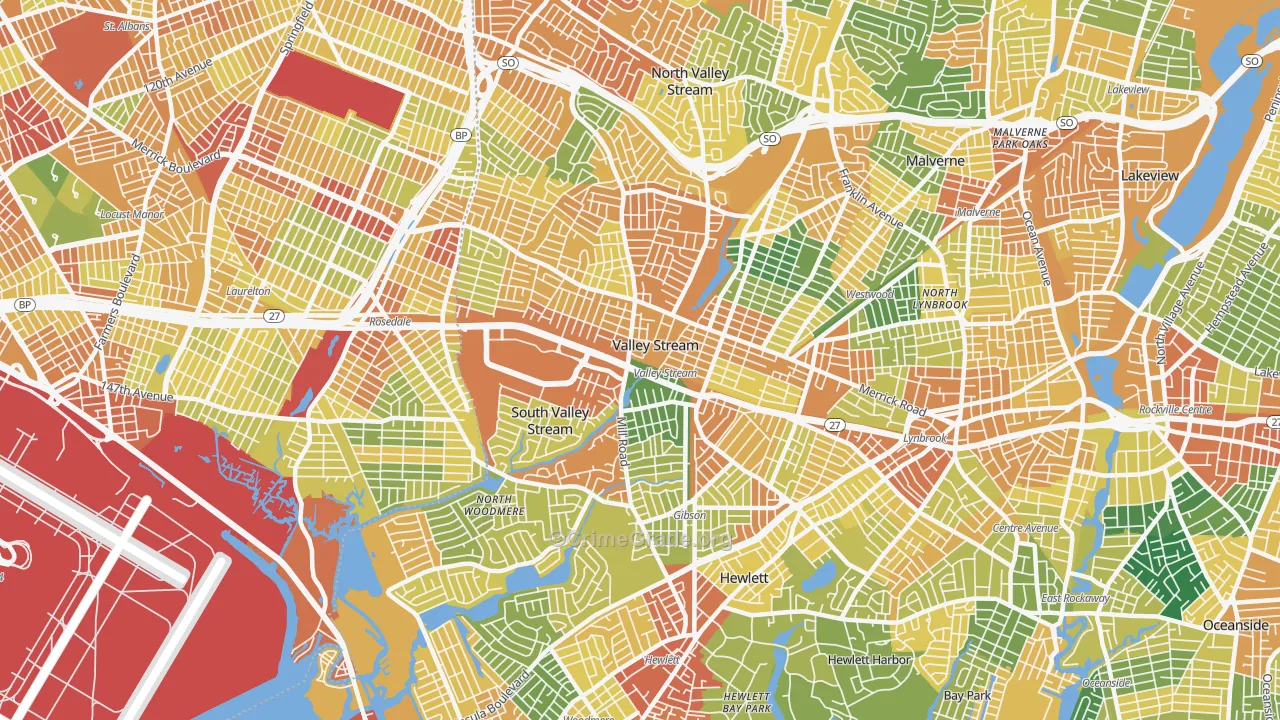 Valley Stream, NY Map of Assault Rates
