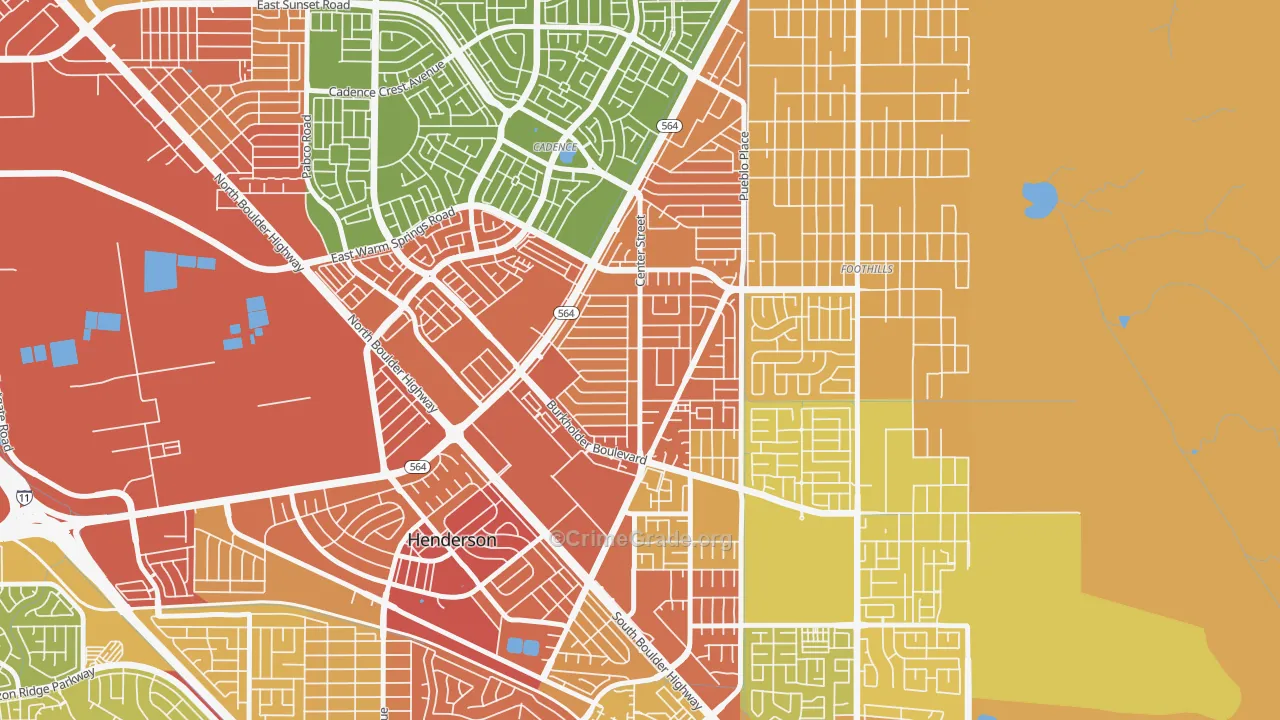 Valley View, Henderson, NV Map of Assault Rates