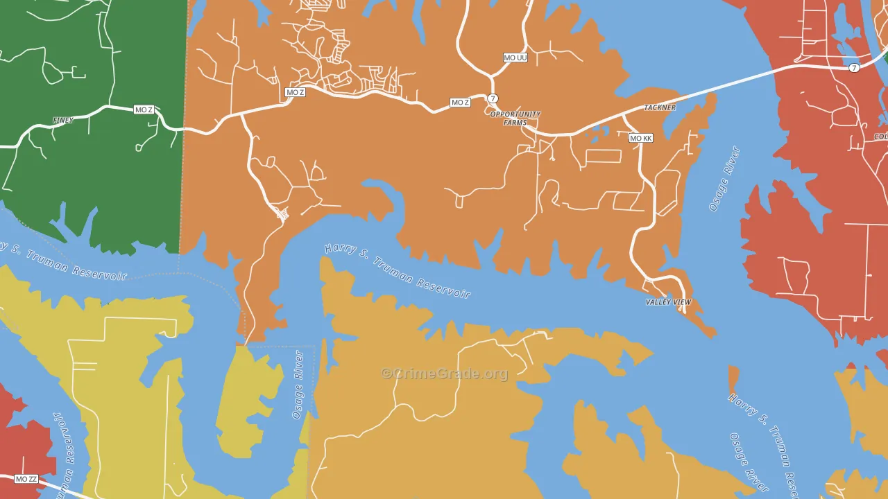 Valley View, MO Map of Assault Rates