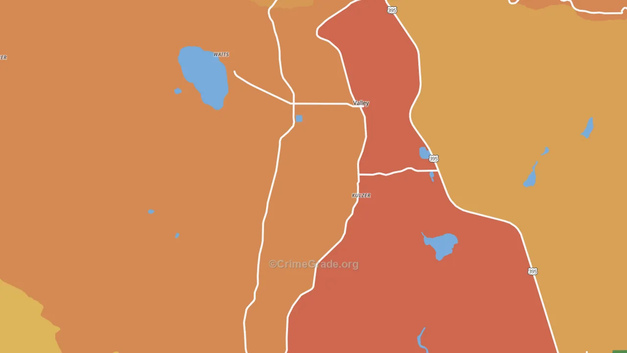 Valley, WA Map of Assault Rates