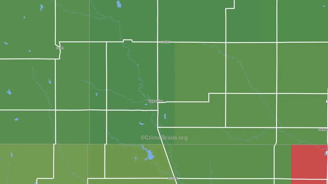Valparaiso, NE Map of Assault Rates