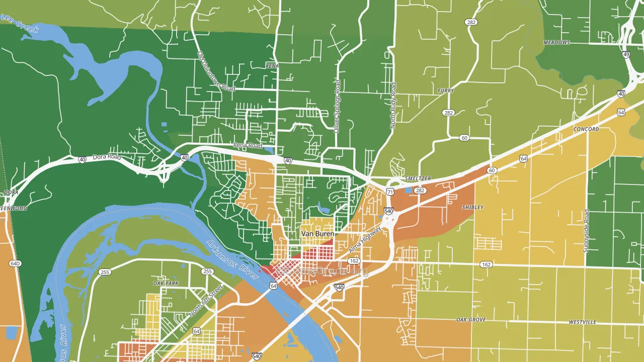 Van Buren, AR Map of Assault Rates