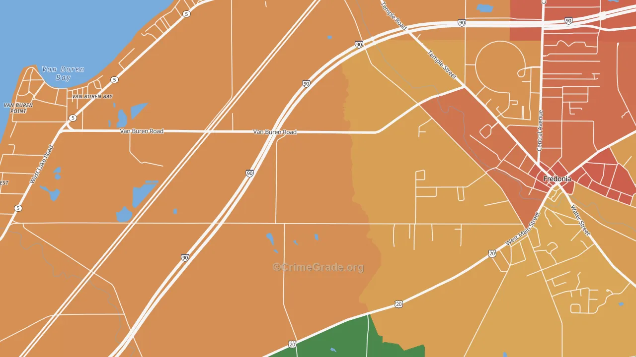 Van Buren Bay, NY Map of Assault Rates