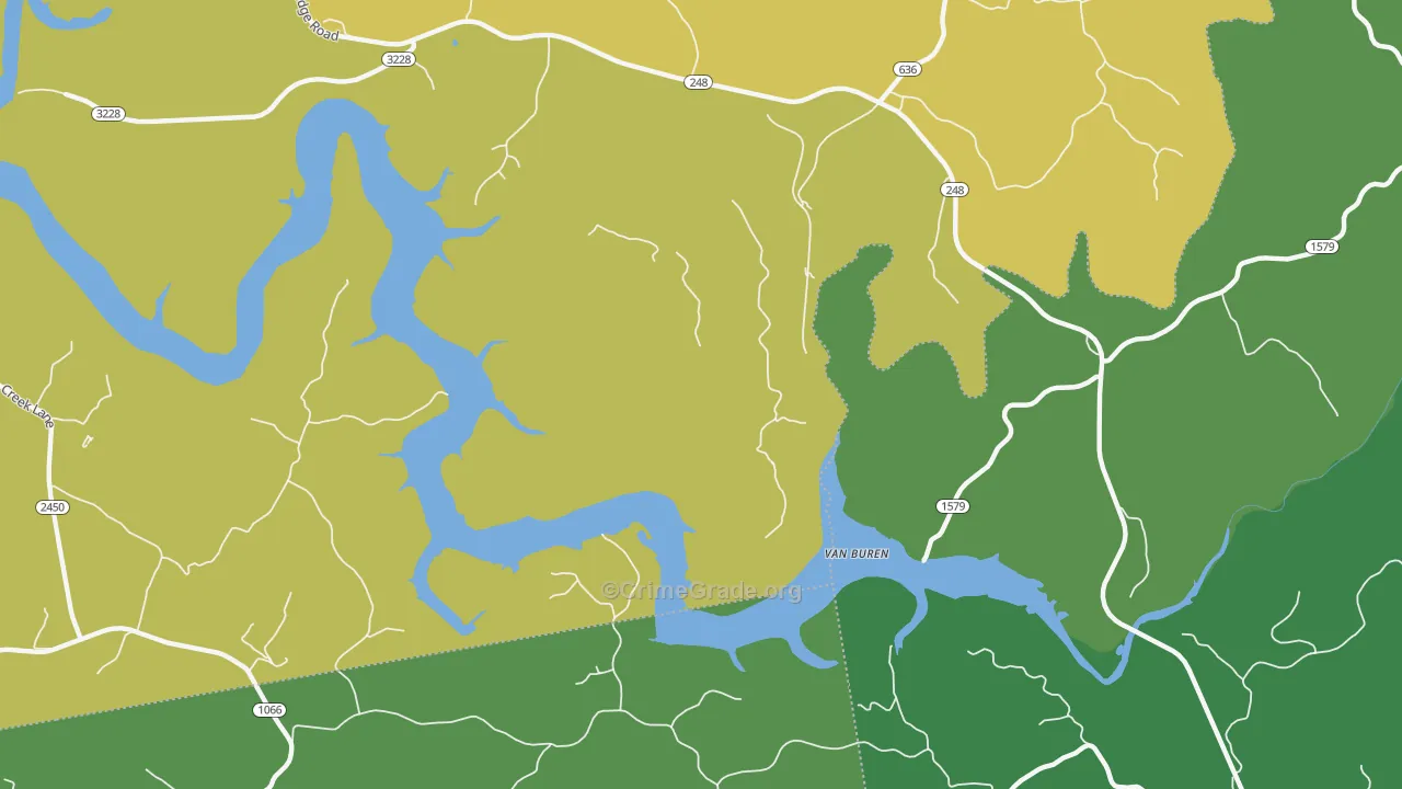 Van Buren, KY Map of Assault Rates