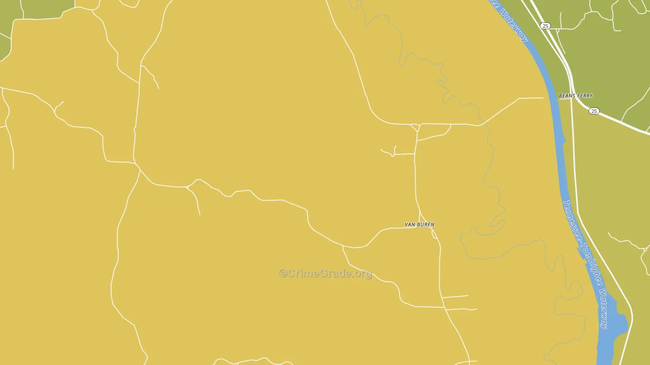 Van Buren, MS Map of Assault Rates