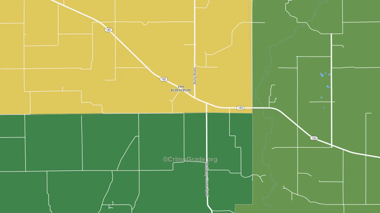 Van Burensburg, IL Map of Assault Rates