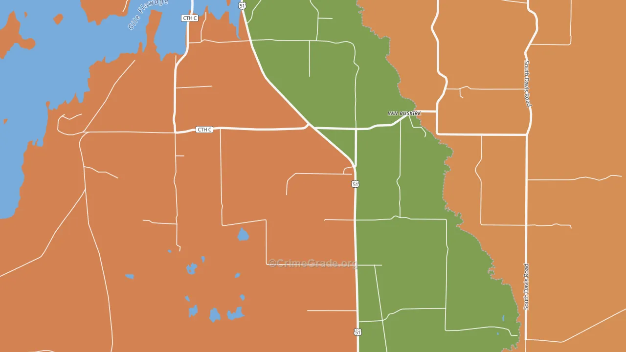 Van Buskirk, WI Map of Assault Rates