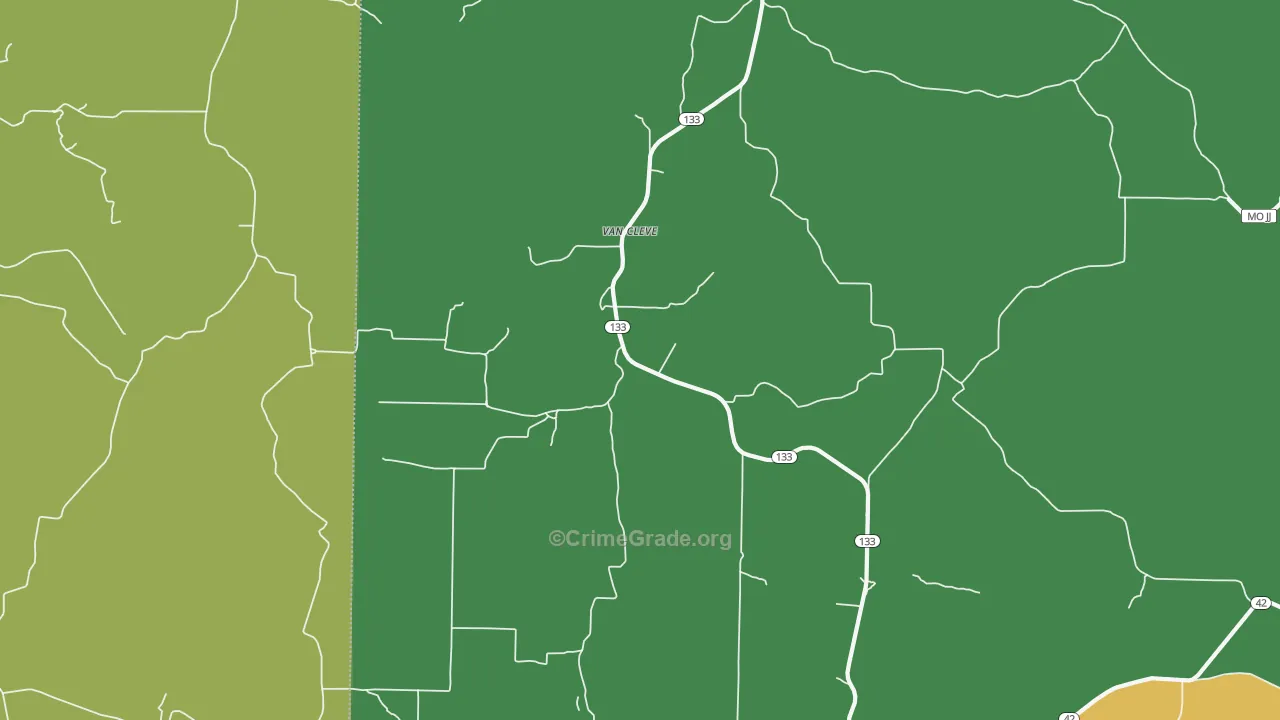 Van Cleve, MO Map of Assault Rates