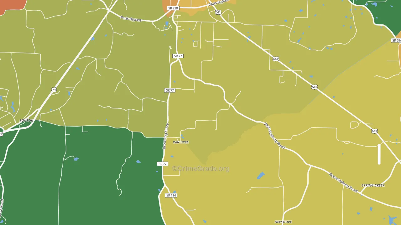 Van Dyke, TN Map of Assault Rates