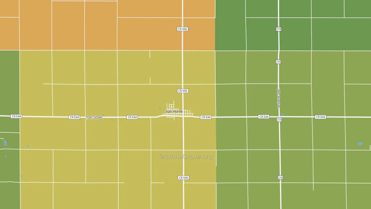Van Horne, IA Map of Assault Rates