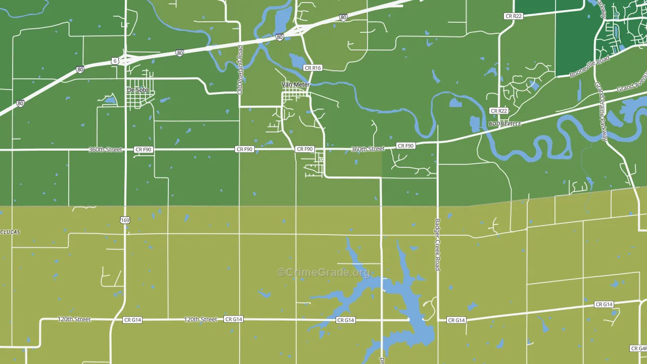 Van Meter, IA Map of Assault Rates