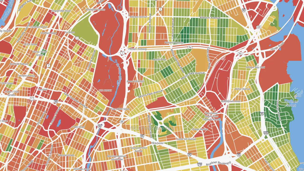 Van Nest, Bronx, NY Map of Assault Rates