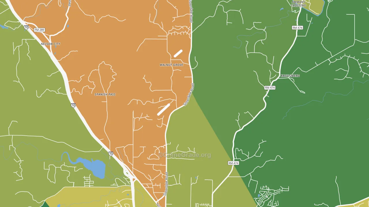Van Raub, TX Map of Assault Rates