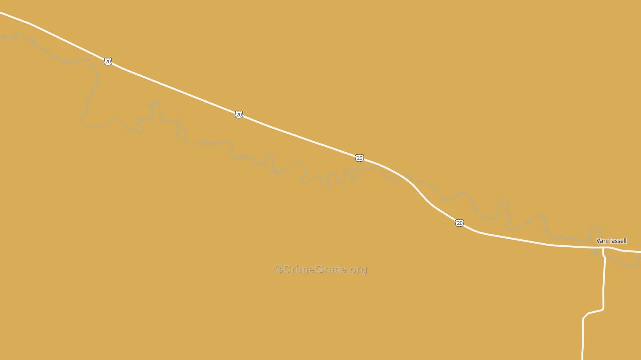 Van Tassell, WY Map of Assault Rates
