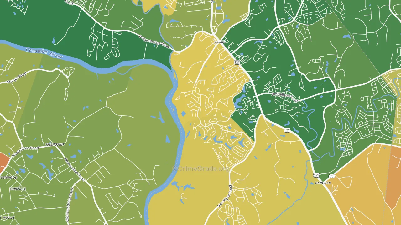 Van Wyck, SC Map of Assault Rates