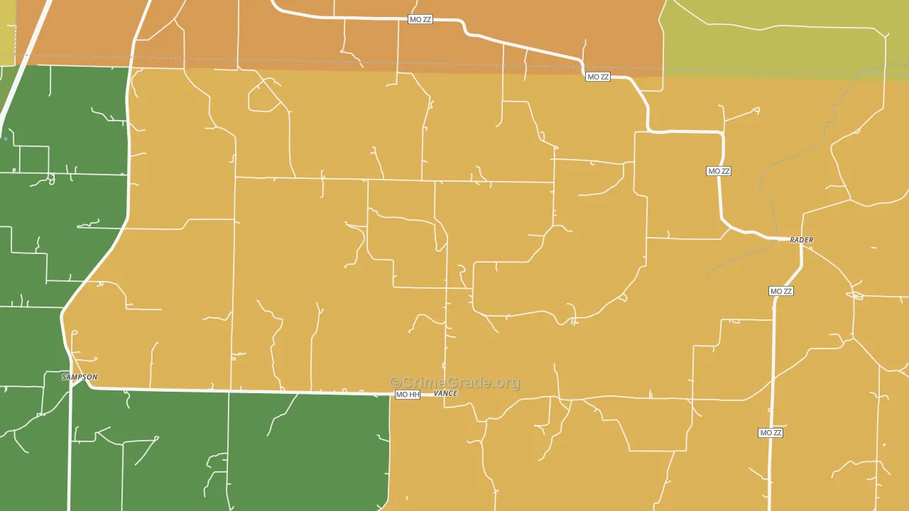 Vance, MO Map of Assault Rates