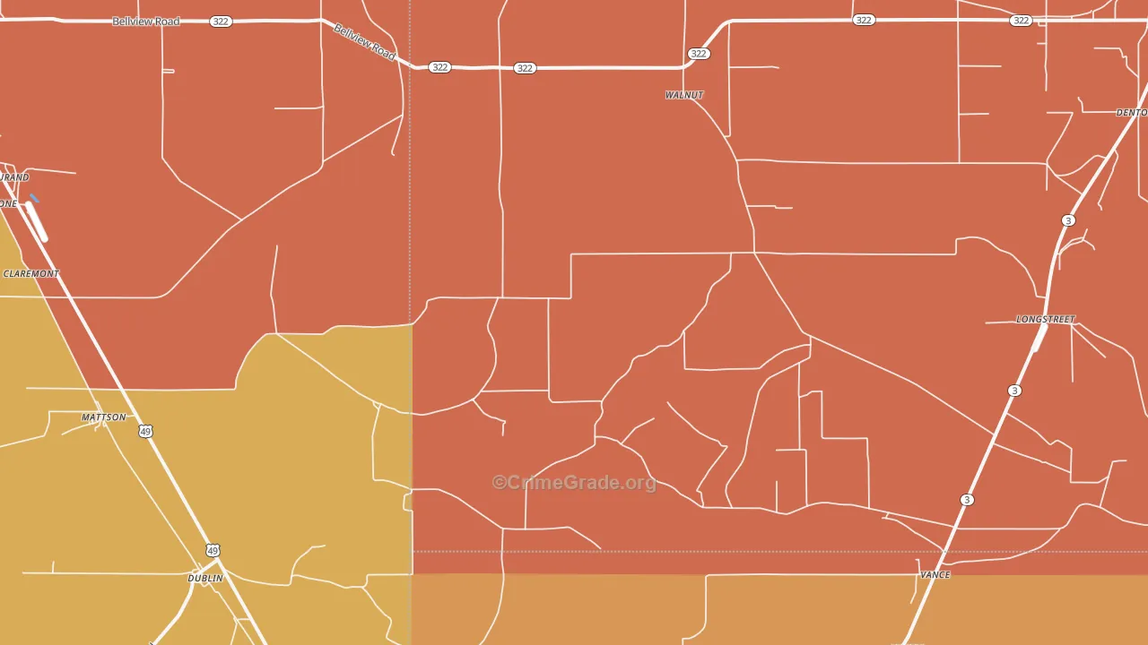 Vance, MS Map of Assault Rates