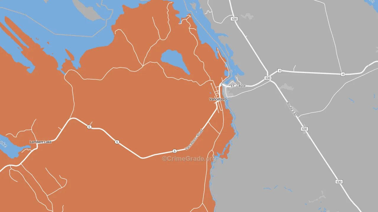 Vanceboro, ME Map of Assault Rates