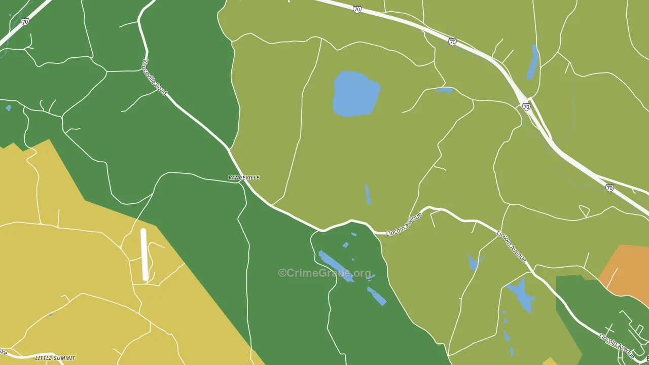 Vanceville, PA Map of Assault Rates