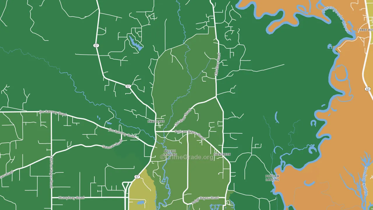 Vancleave, MS Map of Assault Rates