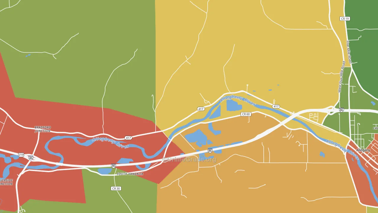 Vandalia, NY Map of Assault Rates