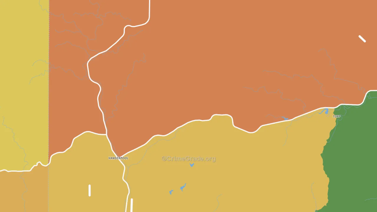 Vanderpool, TX Map of Assault Rates