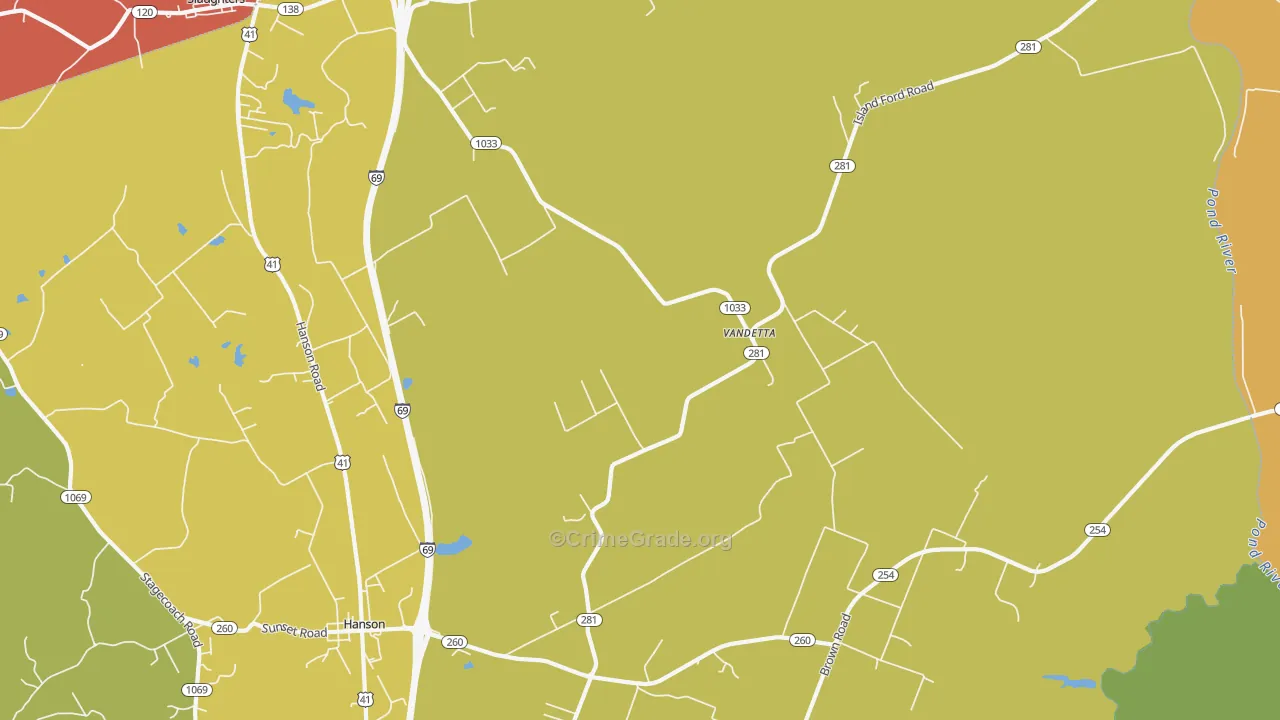 Vandetta, KY Map of Assault Rates