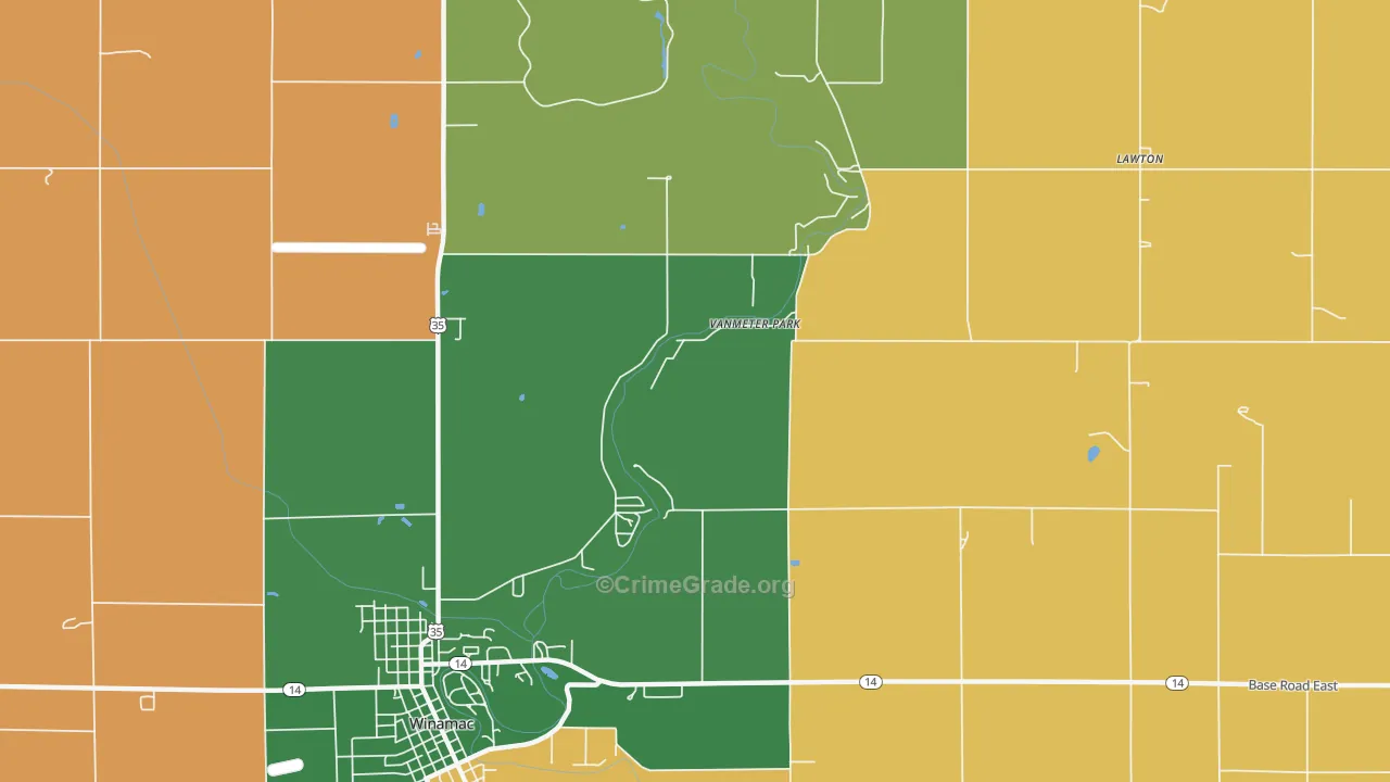 Vanmeter Park, IN Map of Assault Rates