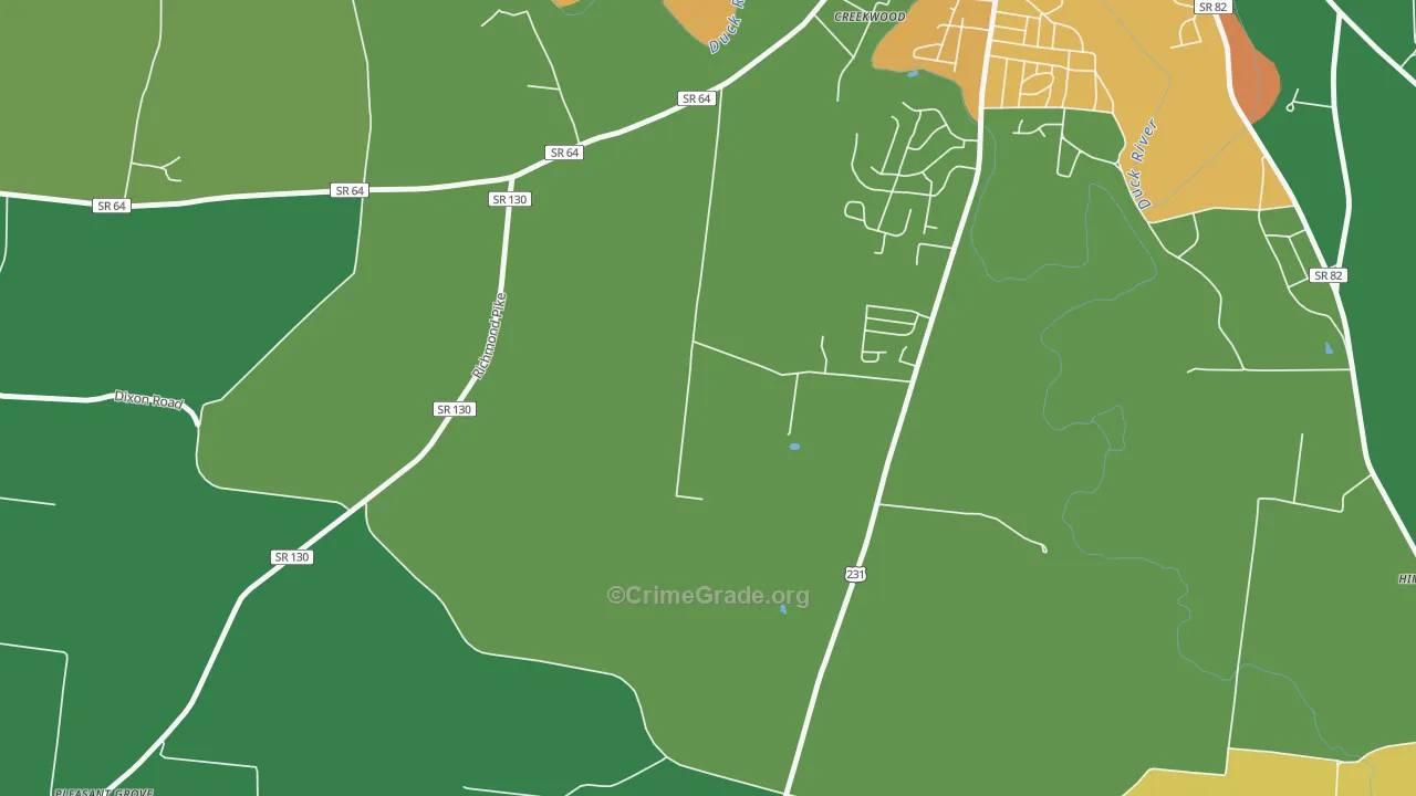 Vannatta, TN Map of Assault Rates