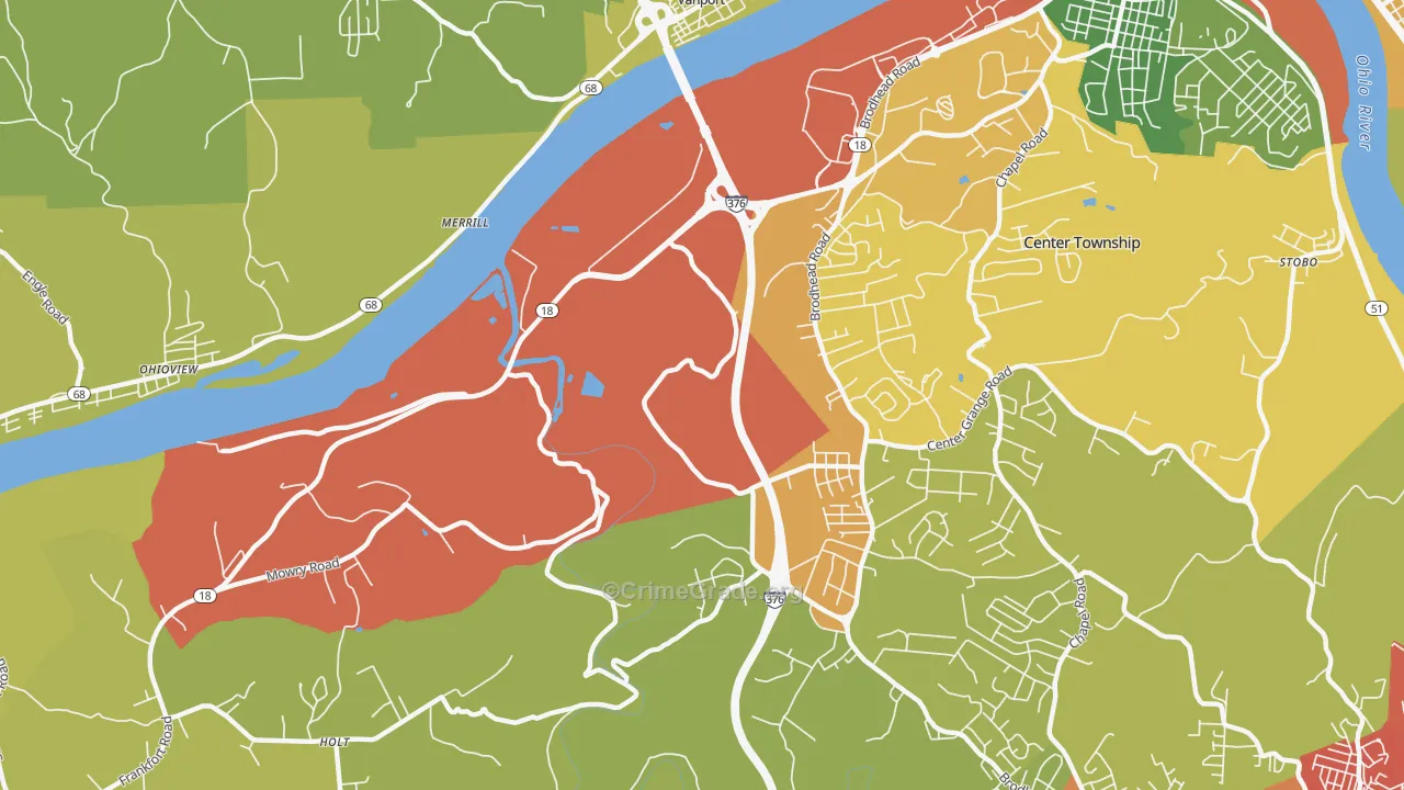 Vanport, PA Map of Assault Rates