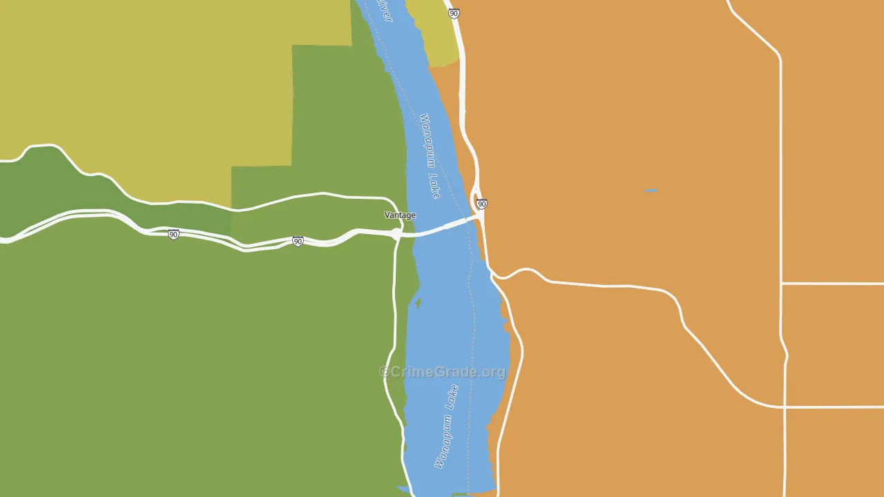 Vantage, WA Map of Assault Rates