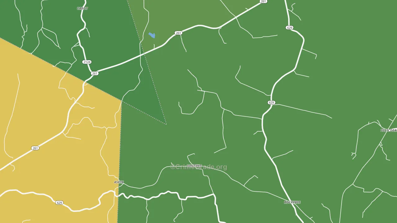 Vanzant, KY Map of Assault Rates