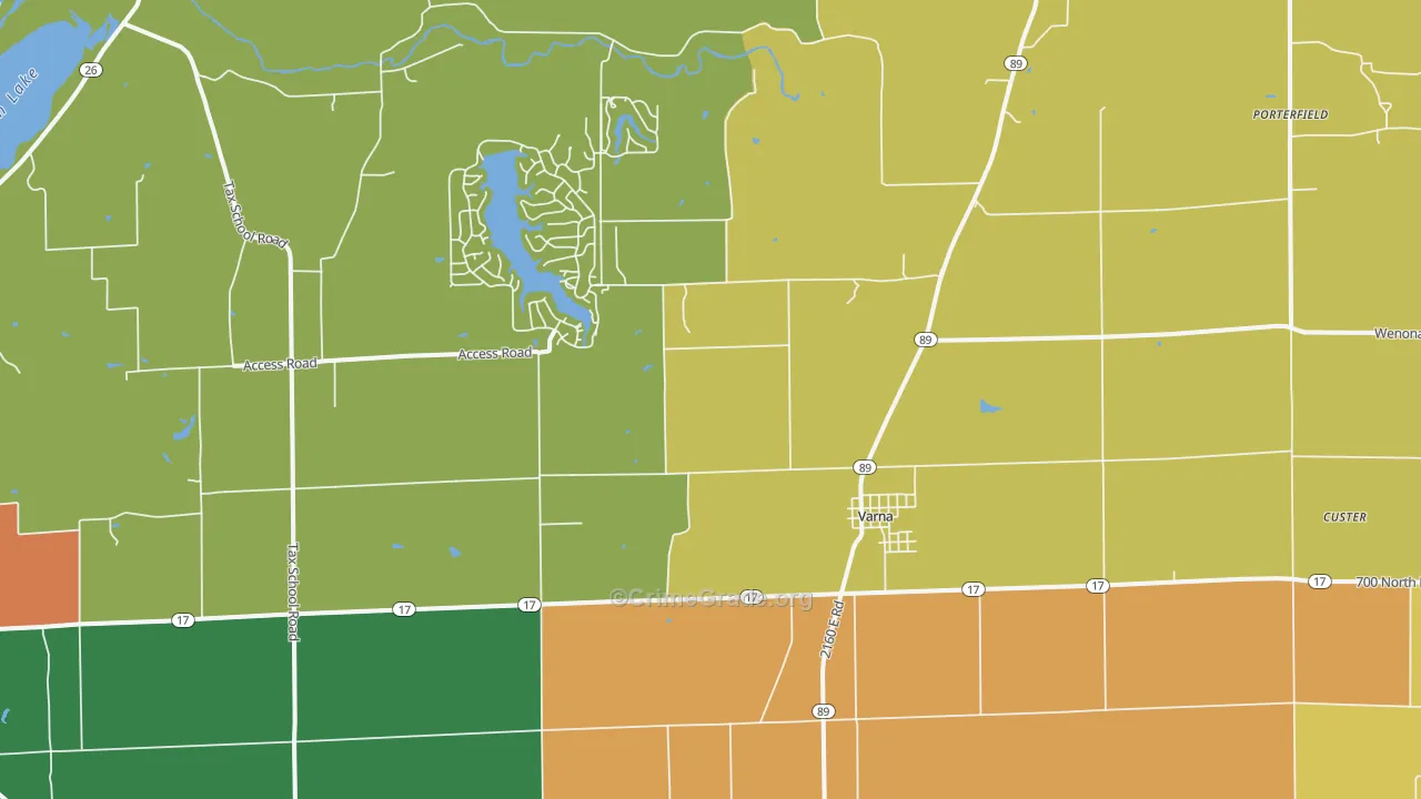 Varna, IL Map of Assault Rates