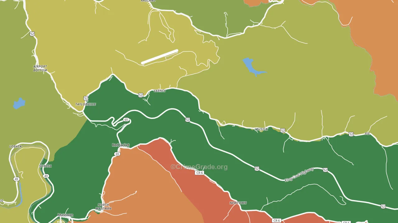 Varney, WV Map of Assault Rates