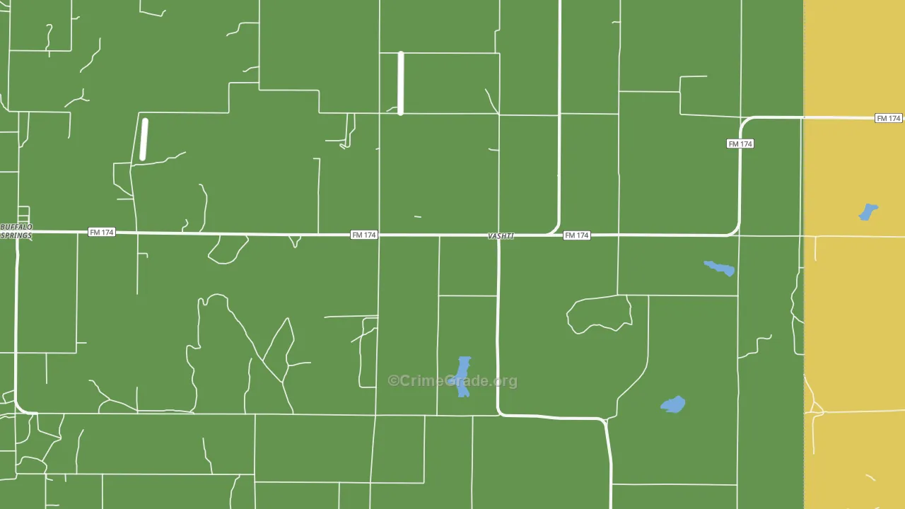 Vashti, TX Map of Assault Rates