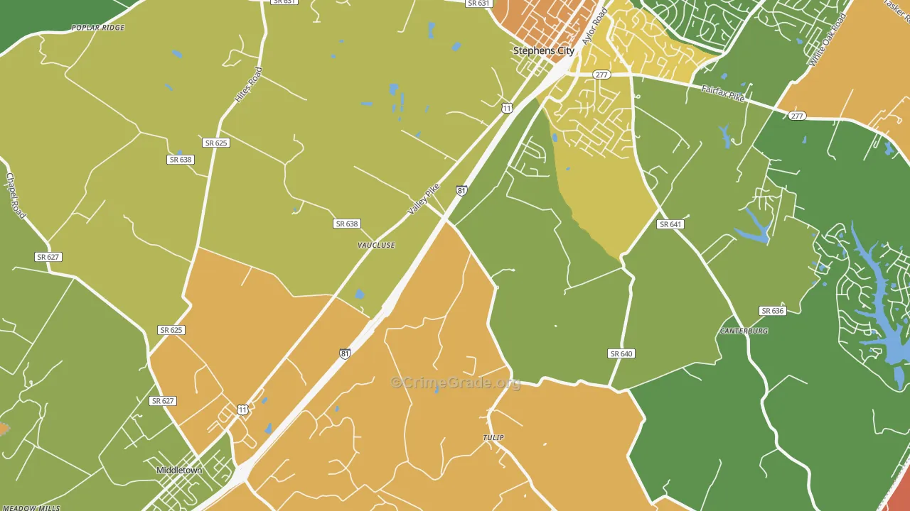 Vaucluse, VA Map of Assault Rates