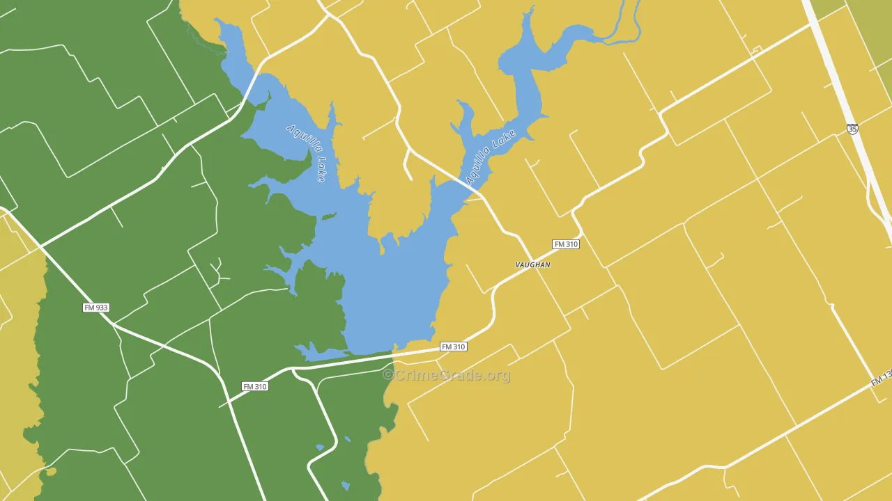 Vaughan, TX Map of Assault Rates