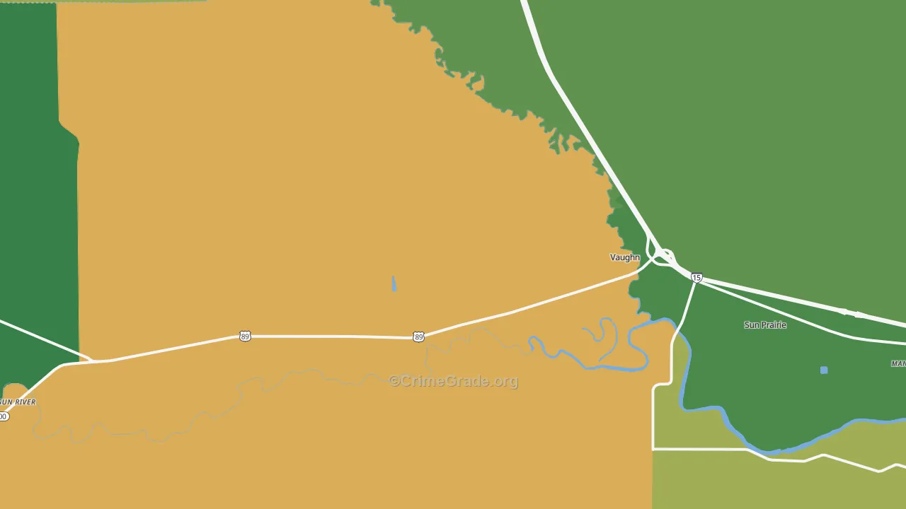 Vaughn, MT Map of Assault Rates