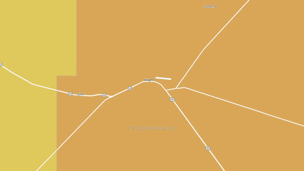 Vaughn, NM Map of Assault Rates