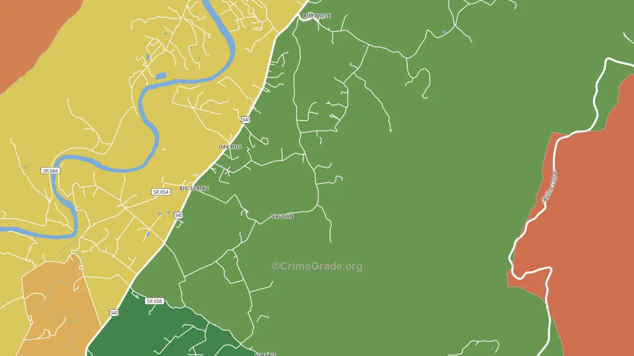 Vaughn, VA Map of Assault Rates