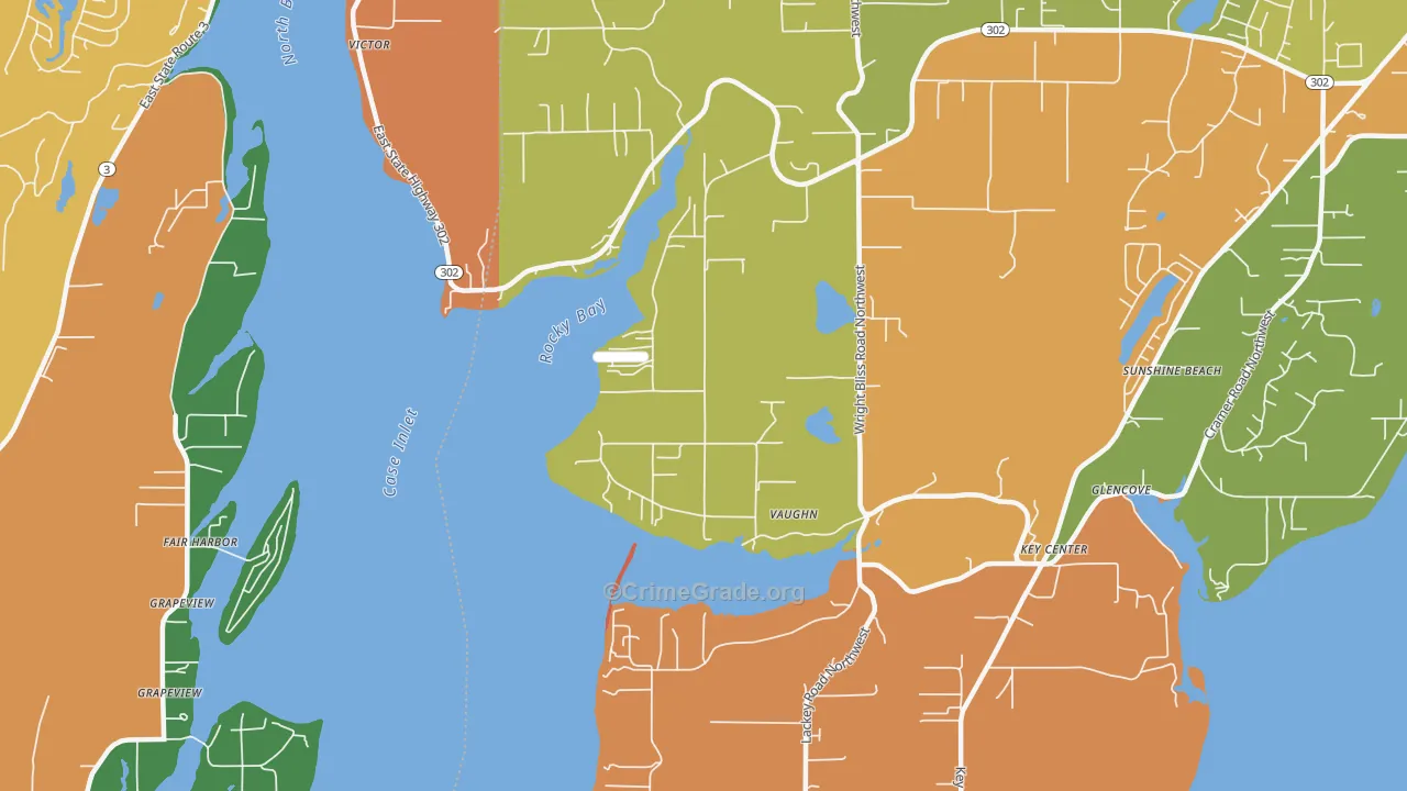 Vaughn, WA Map of Assault Rates