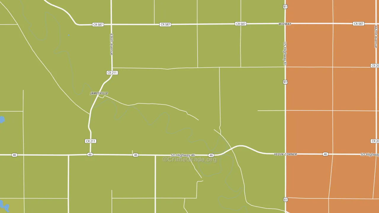 Vedin Corner, SD Map of Assault Rates