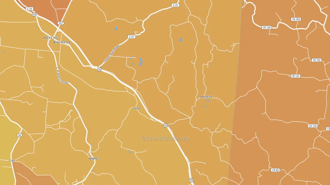 Vega, OH Map of Assault Rates