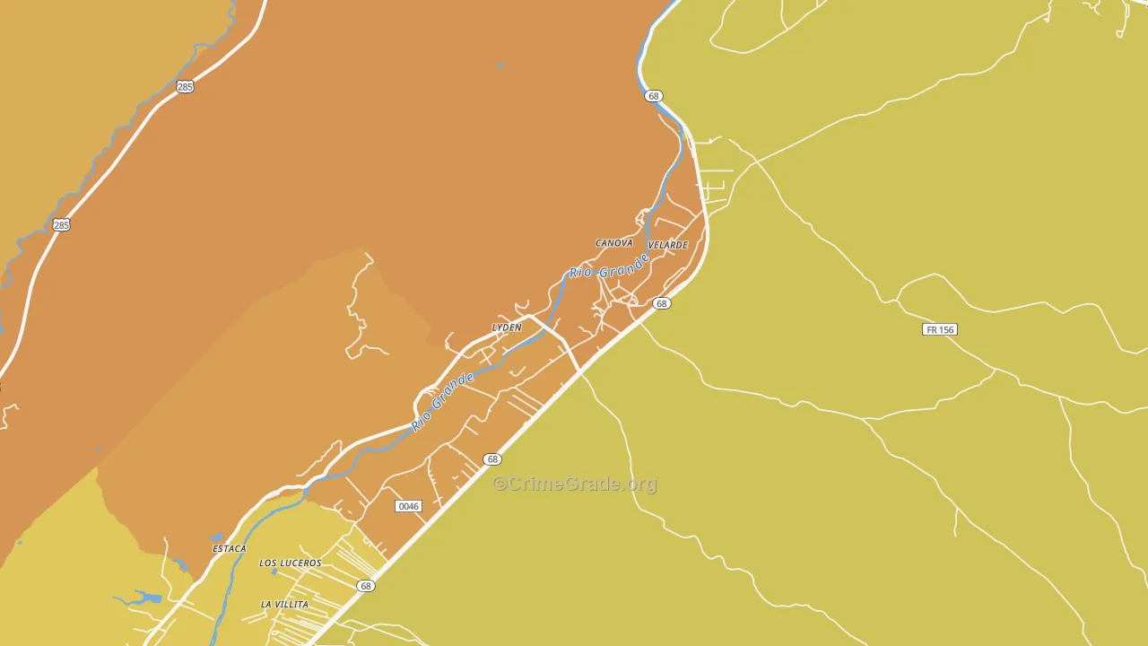 Velarde, NM Map of Assault Rates