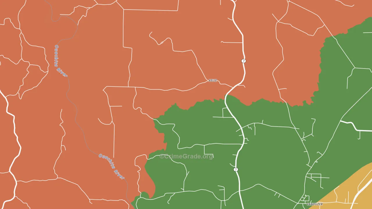 Velie, AR Map of Assault Rates