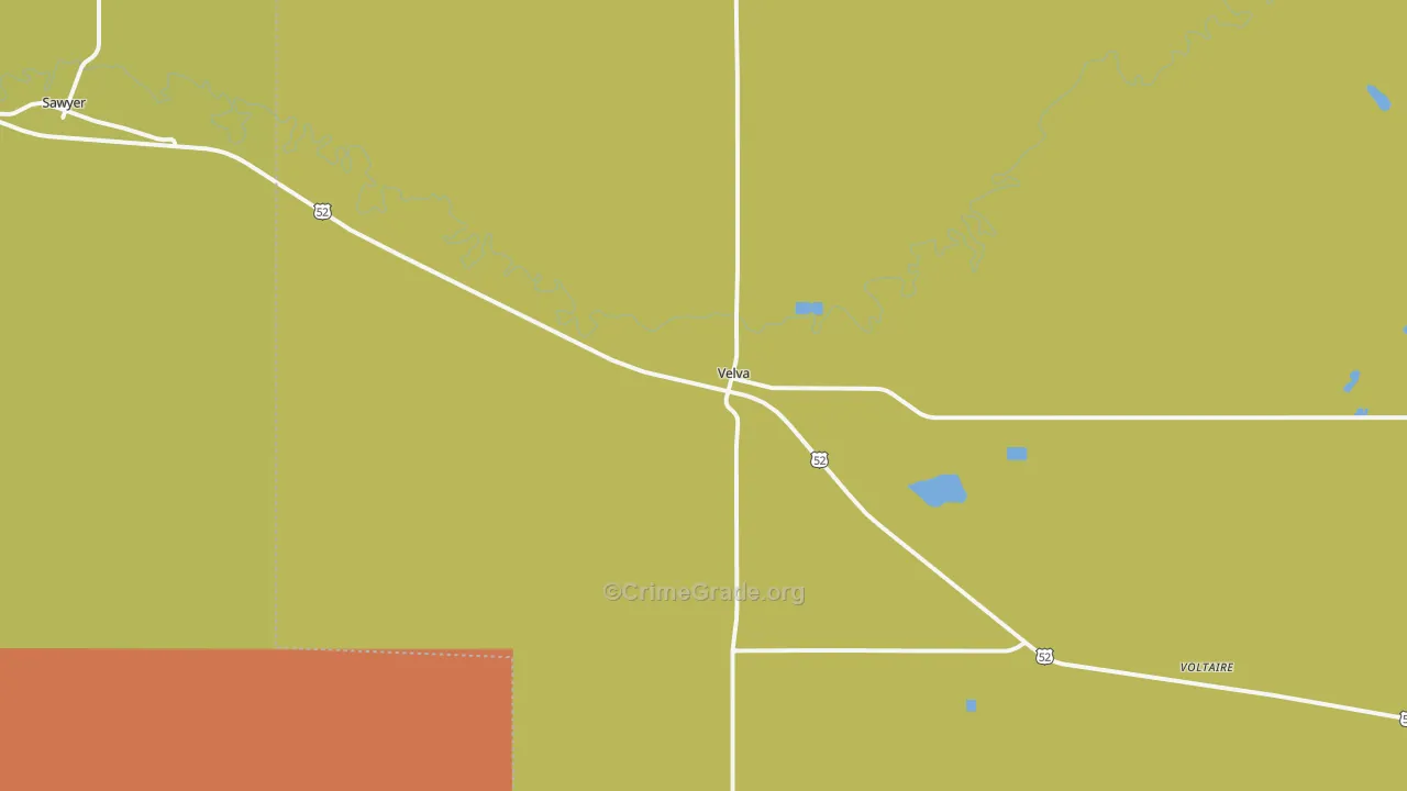 Velva, ND Map of Assault Rates