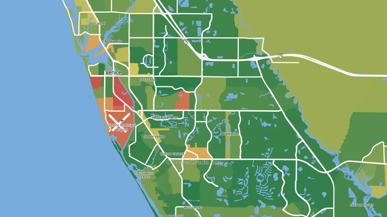 Venice, FL Map of Assault Rates