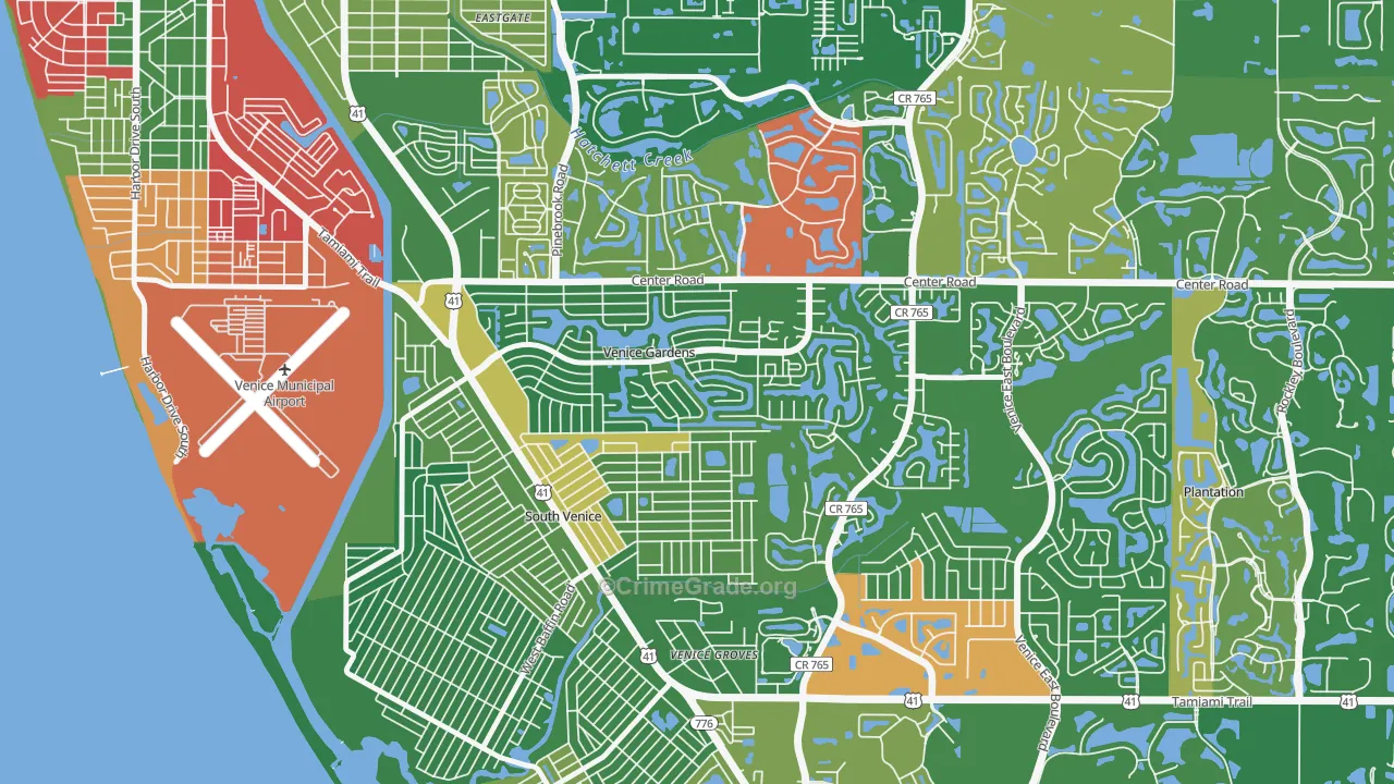 Venice Gardens, FL Map of Assault Rates