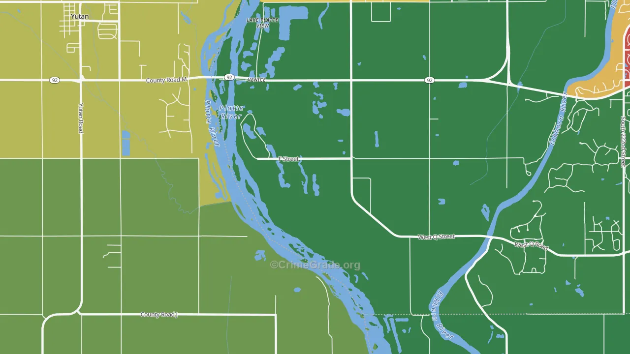 Venice, NE Map of Assault Rates