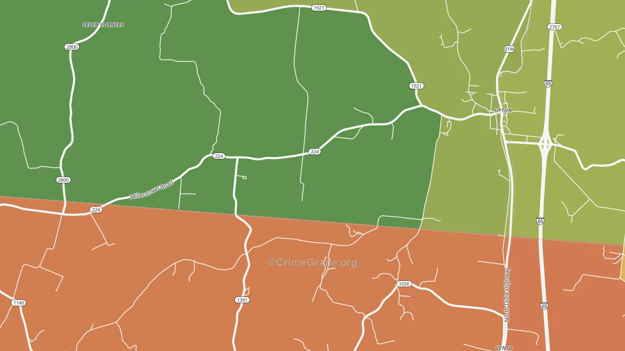 Vento, KY Map of Assault Rates